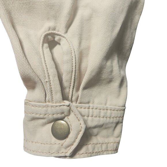 Mike & Chris Womens Beige Hooded Jacket With Zipper & Pockets S Cotton Blend - Picture 10 of 10